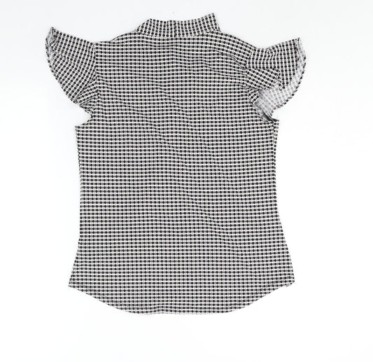 Womens UK Size S Adrianna Papell Black Basic Blouse