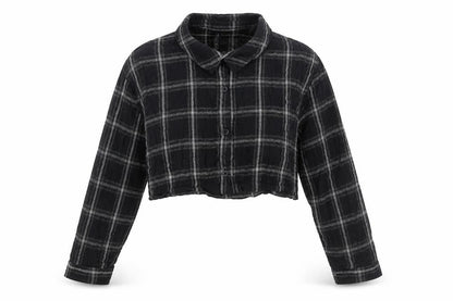 Womens UK Size S Divided by H&M Black Cropped Button-Up