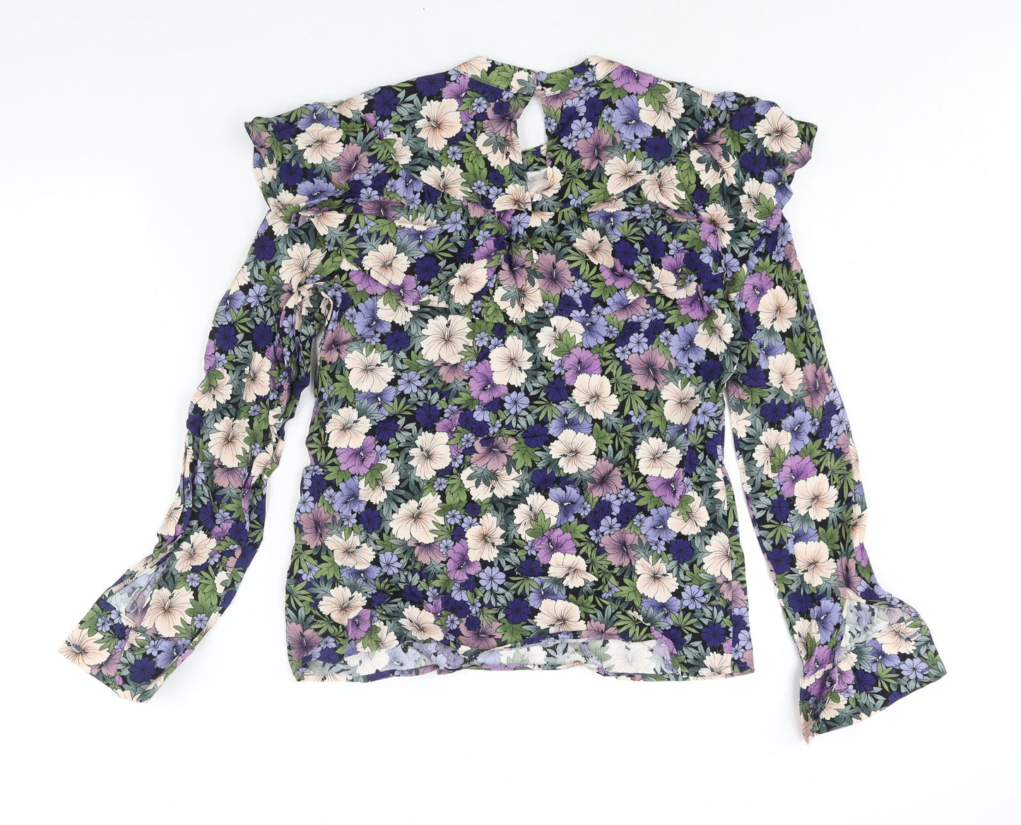 Womens UK Size 8 Warehouse Multicoloured Basic Blouse