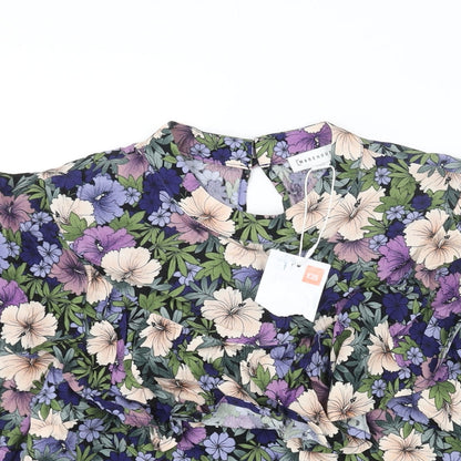 Womens UK Size 8 Warehouse Multicoloured Basic Blouse