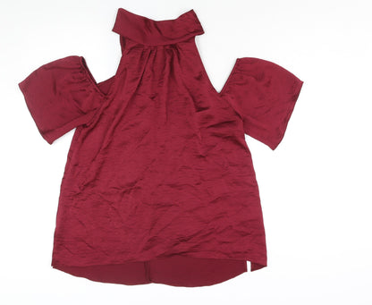 Womens UK Size 12 Friends Like These Red Basic Blouse