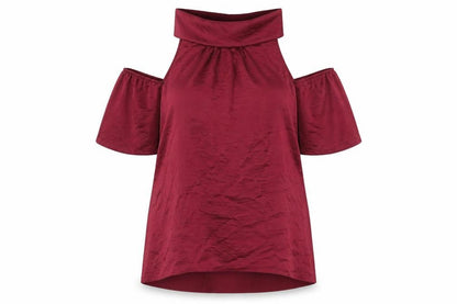Womens UK Size 12 Friends Like These Red Basic Blouse