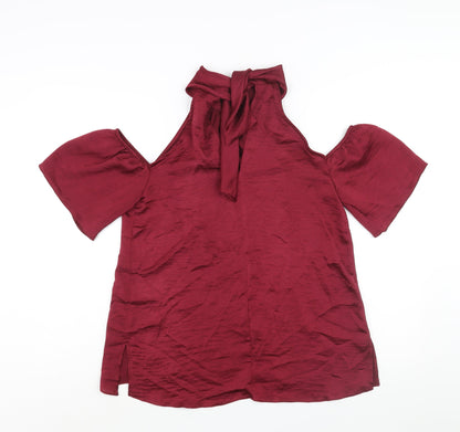 Womens UK Size 12 Friends Like These Red Basic Blouse