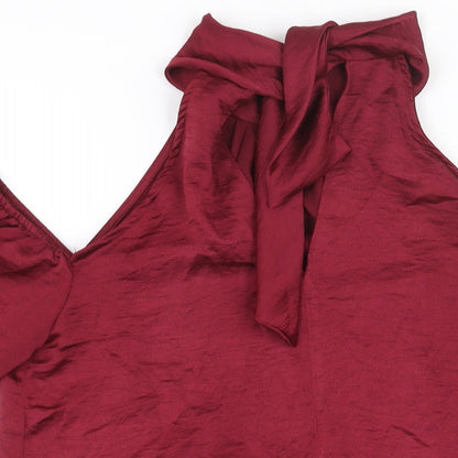 Womens UK Size 12 Friends Like These Red Basic Blouse