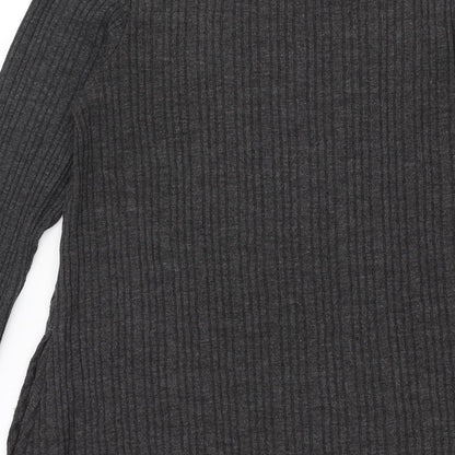 Marks and Spencer Womens Grey Polyester Shift Size 12 Round Neck Pullover