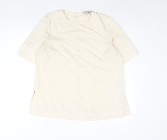 Womens UK Size M H&M Ivory Basic Blouse