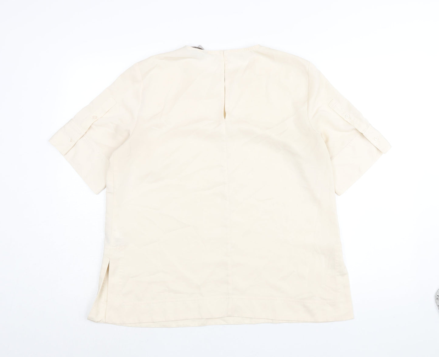 Womens UK Size M H&M Ivory Basic Blouse