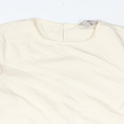 Womens UK Size M H&M Ivory Basic Blouse