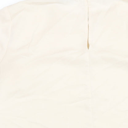 Womens UK Size M H&M Ivory Basic Blouse
