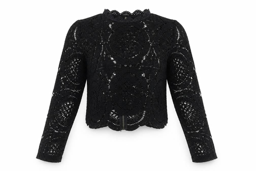Womens UK Size S Glamorous Black Basic Blouse
