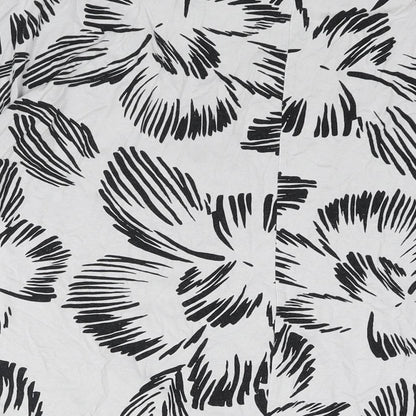 Capsule Womens Grey Floral Viscose Basic Blouse Size 16 Round Neck - Size 16-18