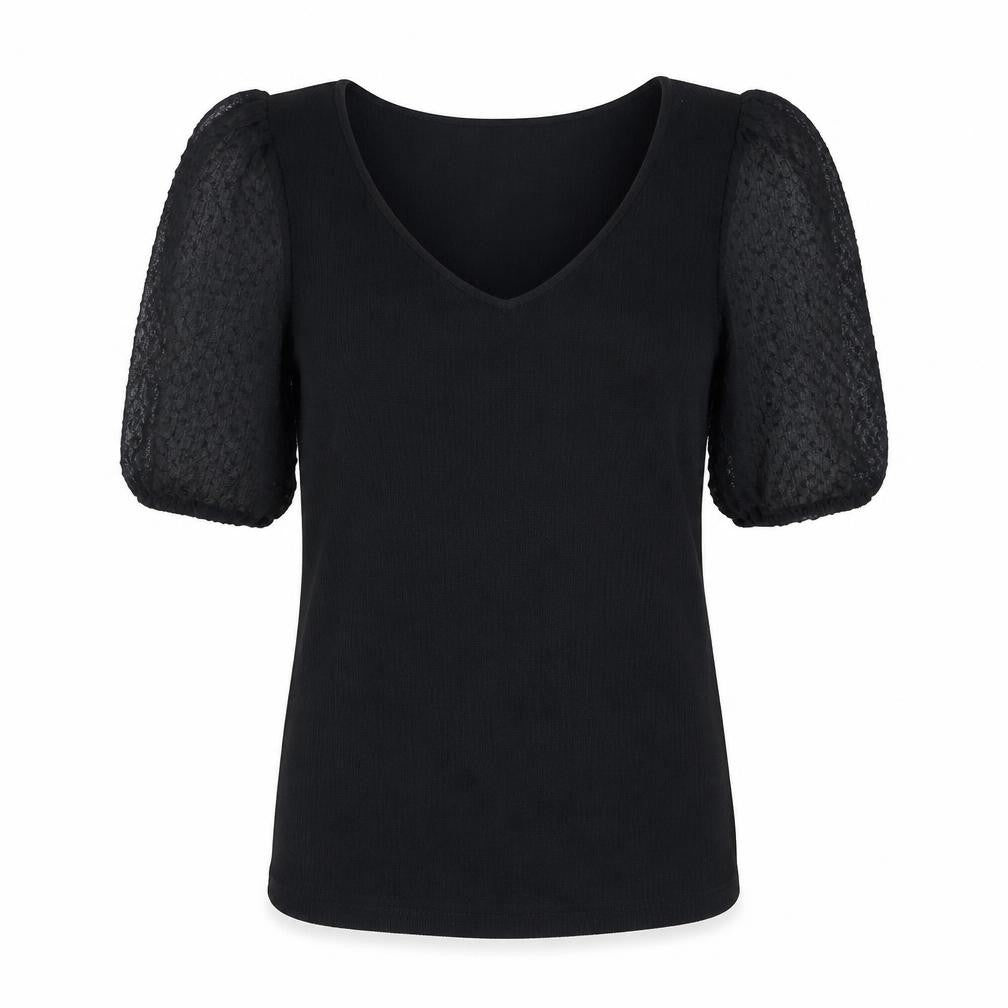 Womens UK Size S VILA Black Basic Blouse