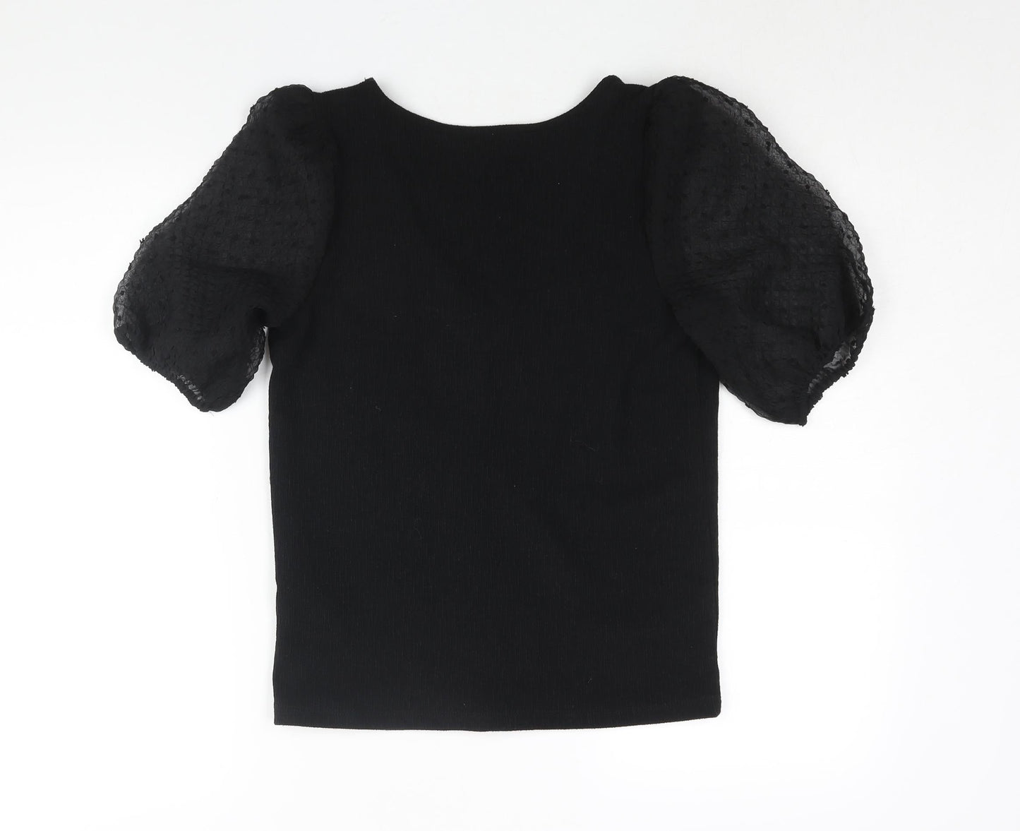 Womens UK Size S VILA Black Basic Blouse