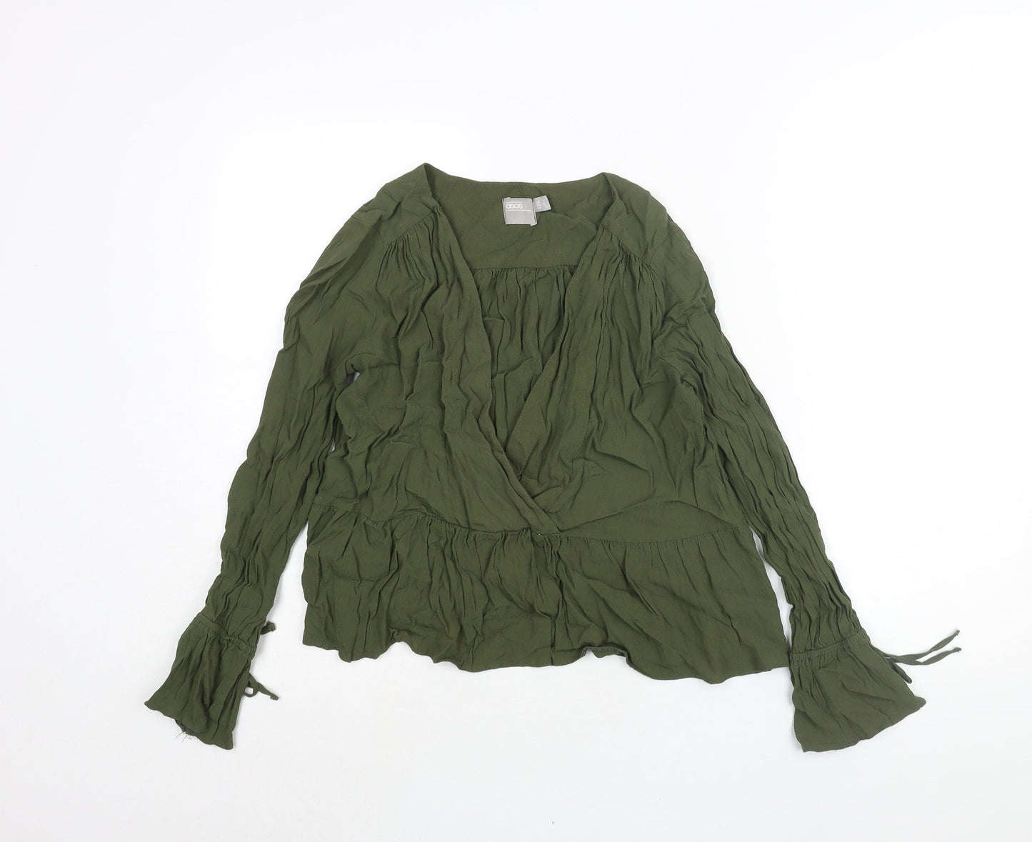 Womens UK Size 8 ASOS Green Basic Blouse