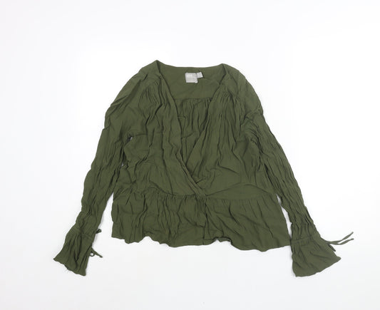 Womens UK Size 8 ASOS Green Basic Blouse