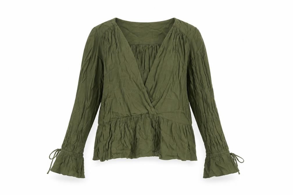 Womens UK Size 8 ASOS Green Basic Blouse