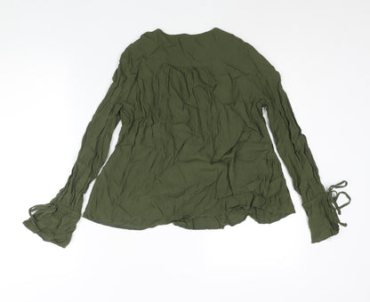 Womens UK Size 8 ASOS Green Basic Blouse
