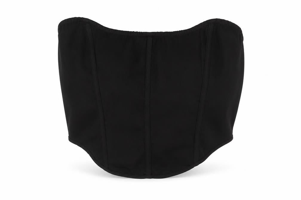 Womens UK Size 14 PRETTYLITTLETHING Black Cropped Blouse