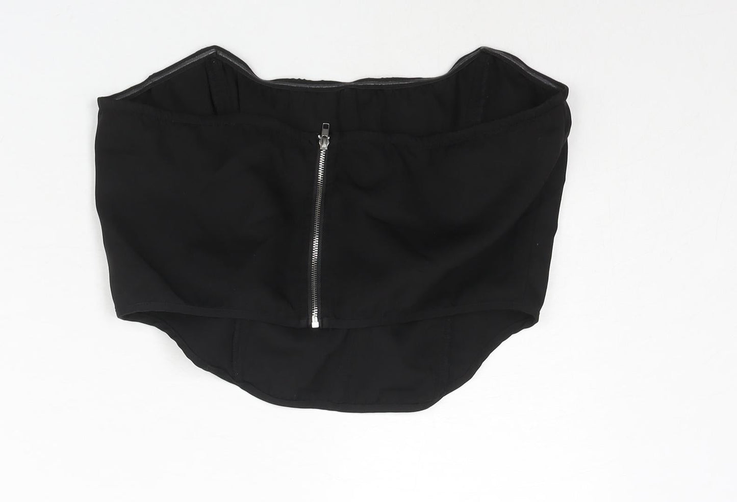 Womens UK Size 14 PRETTYLITTLETHING Black Cropped Blouse