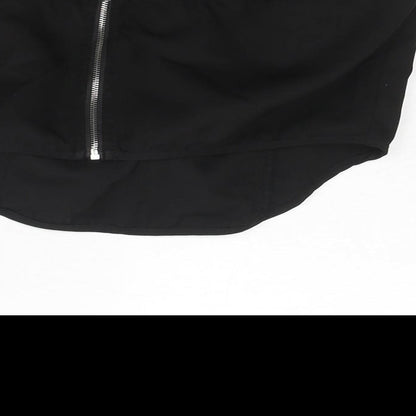 Womens UK Size 14 PRETTYLITTLETHING Black Cropped Blouse