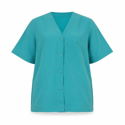 Womens UK Size 14 Classic Green Basic Blouse