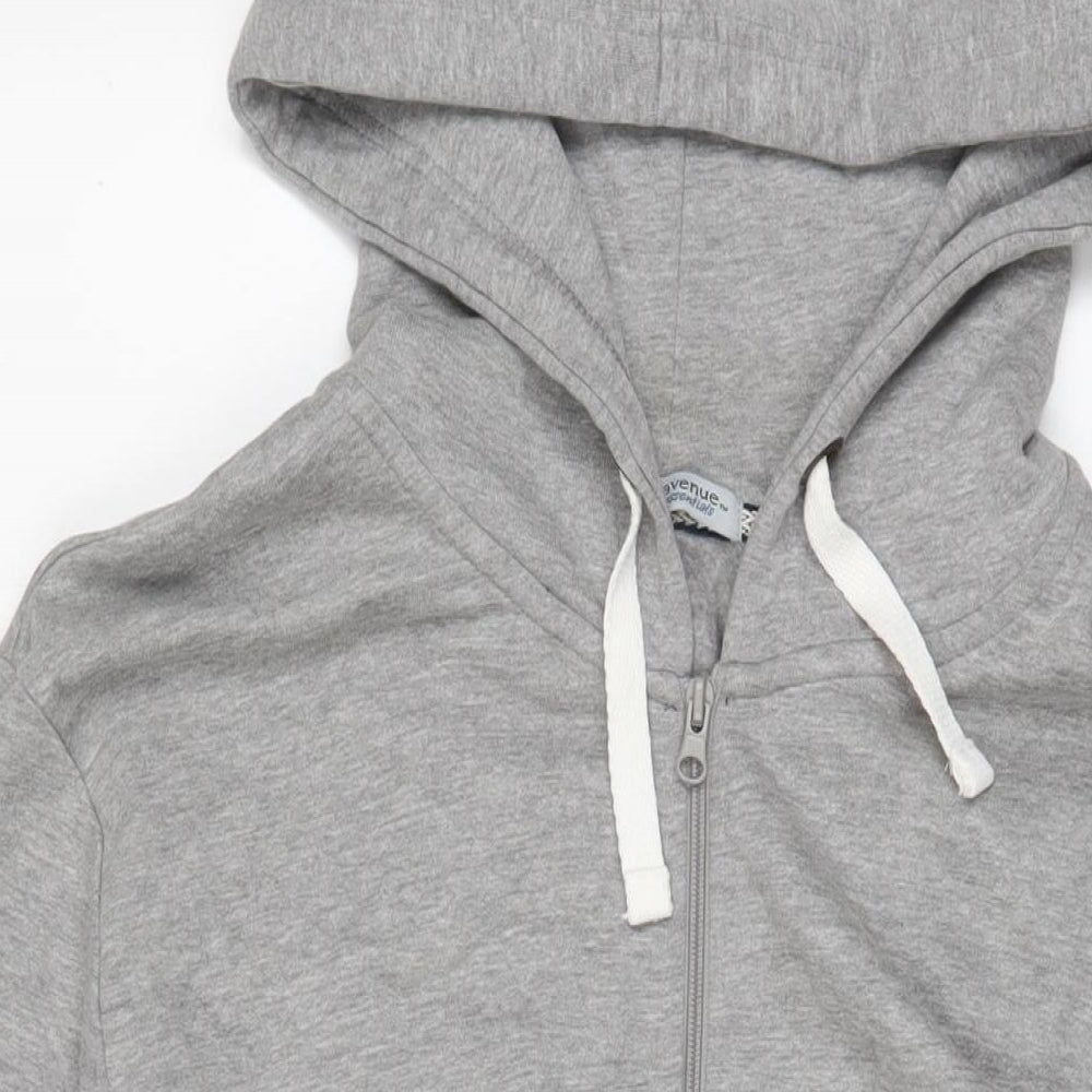 Avenue Mens Grey Cotton Full Zip Hoodie Size 2XL