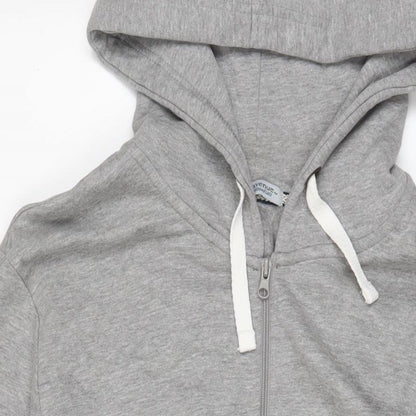 Avenue Mens Grey Cotton Full Zip Hoodie Size 2XL