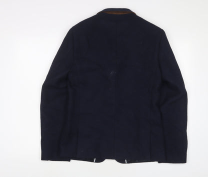 French Connection Mens Blue Wool Jacket Suit Jacket Size 38 Regular