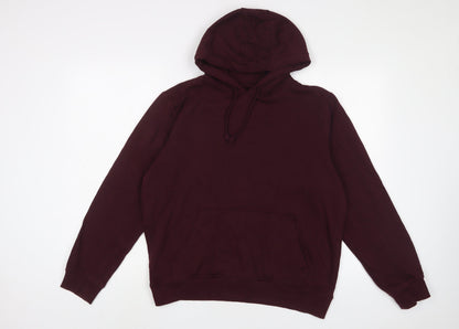 Mens UK Size L Brave Soul Red Pullover Hoodie