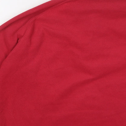 DECATHLON Womens Pink Polyester Pullover Sweatshirt Size S Zip