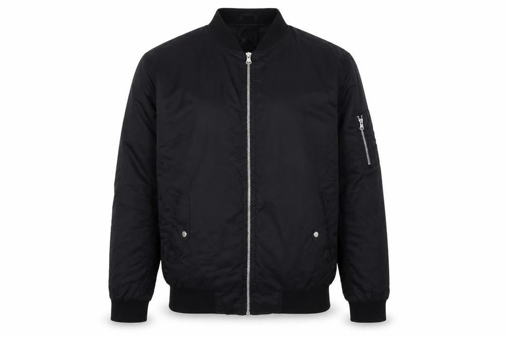 Mens UK Size L Boohoo Black Bomber Jacket