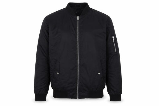 Mens UK Size L Boohoo Black Bomber Jacket