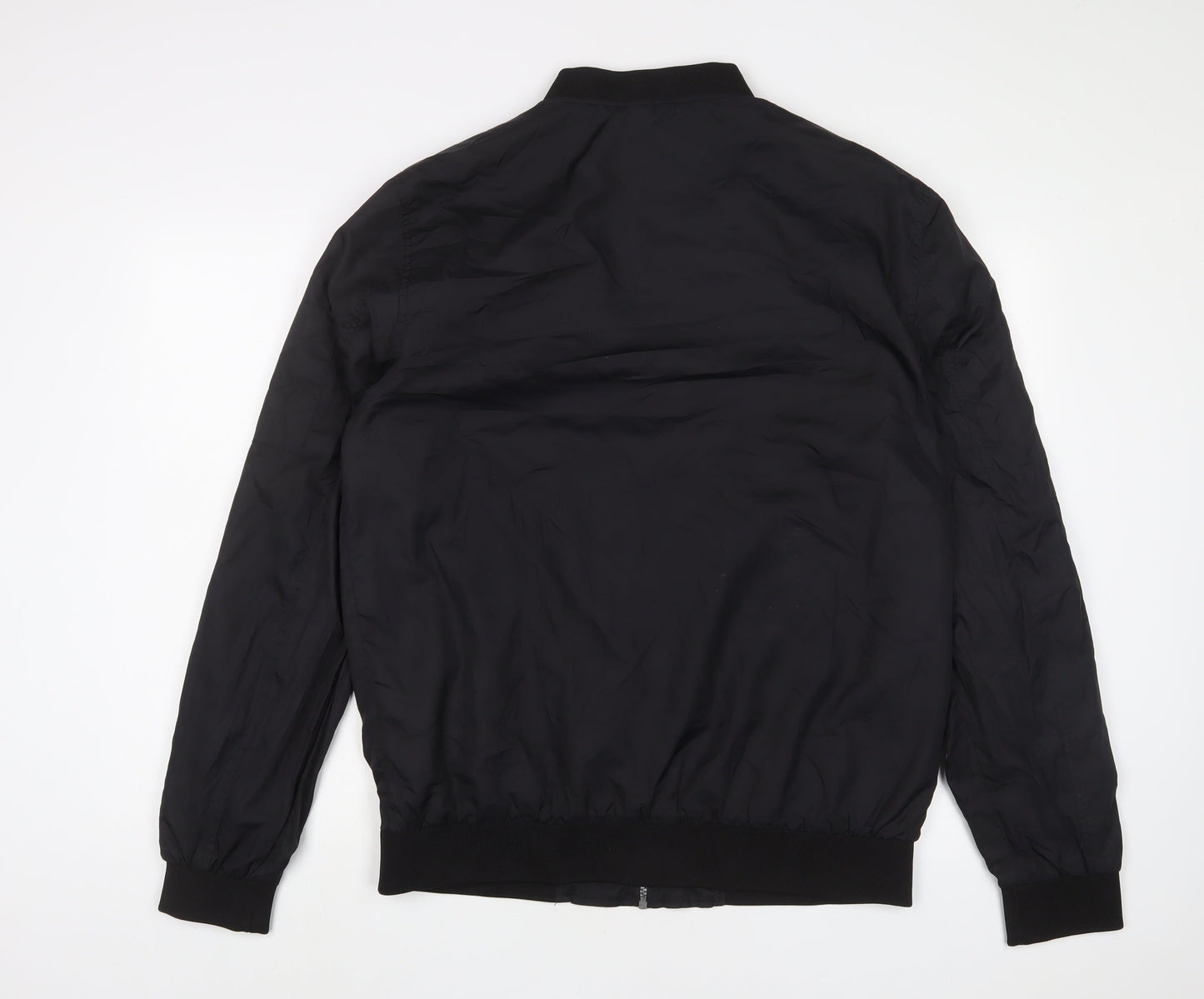 Mens UK Size L Boohoo Black Bomber Jacket