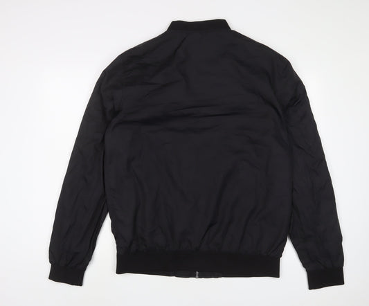 Mens UK Size L Boohoo Black Bomber Jacket