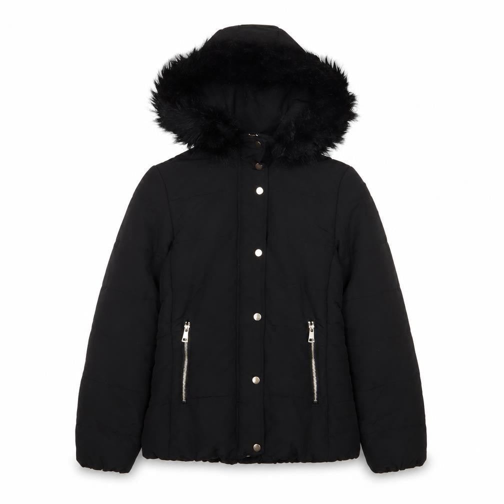 Womens UK Size 6 H&M Black Quilted Coat