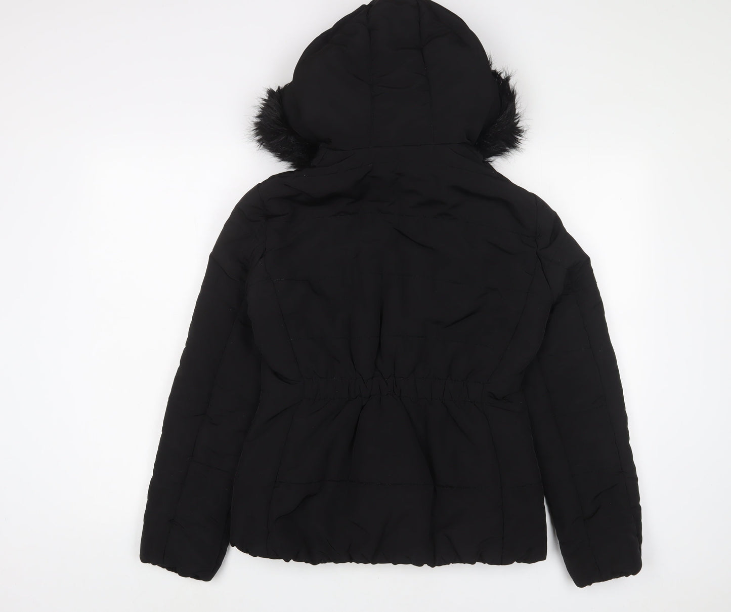 Womens UK Size 6 H&M Black Quilted Coat
