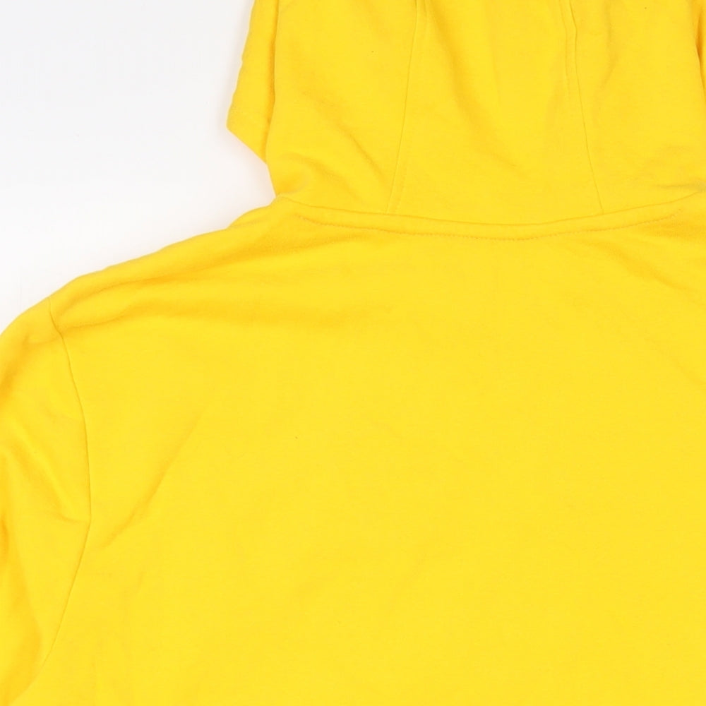 Pudsey Mens Yellow Cotton Pullover Hoodie Size M - Embroidered
