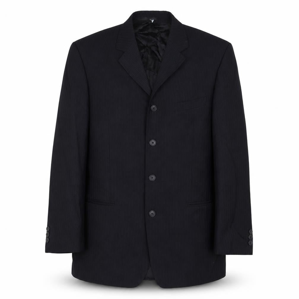 Next Mens Blue Striped Wool Jacket Suit Jacket Size 40 Regular