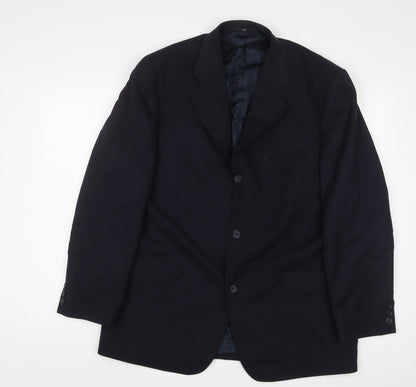Mens UK Size 44 Ciro Citterio Regular Blue Suit Jacket