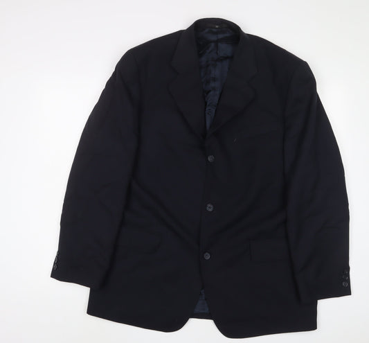 Mens UK Size 44 Ciro Citterio Regular Blue Suit Jacket