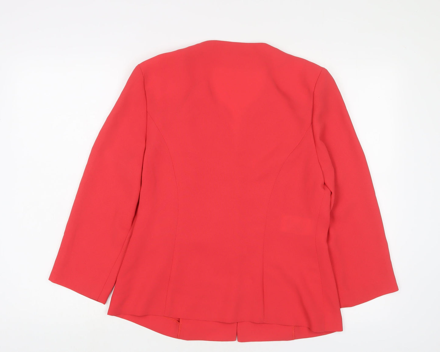 JOMHOY Womens Pink Jacket Blazer Size 12 Button