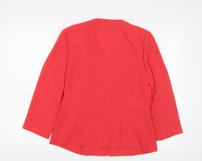 JOMHOY Womens Pink Jacket Blazer Size 12 Button