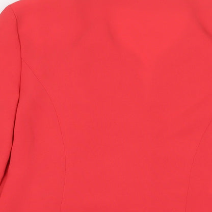 JOMHOY Womens Pink Jacket Blazer Size 12 Button