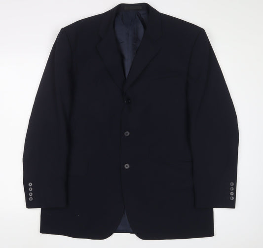 Mens UK Size 44 BHS Regular Blue Suit Jacket