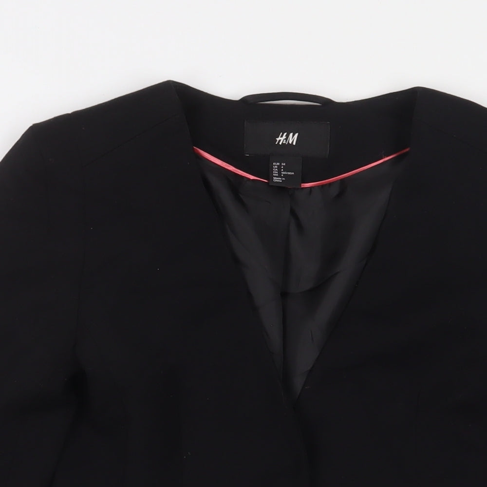 Womens UK Size 6 H&M Black Jacket