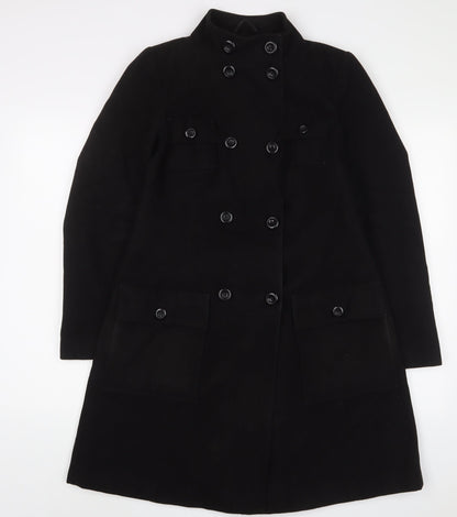 Womens UK Size 8 Marks and Spencer Black Overcoat
