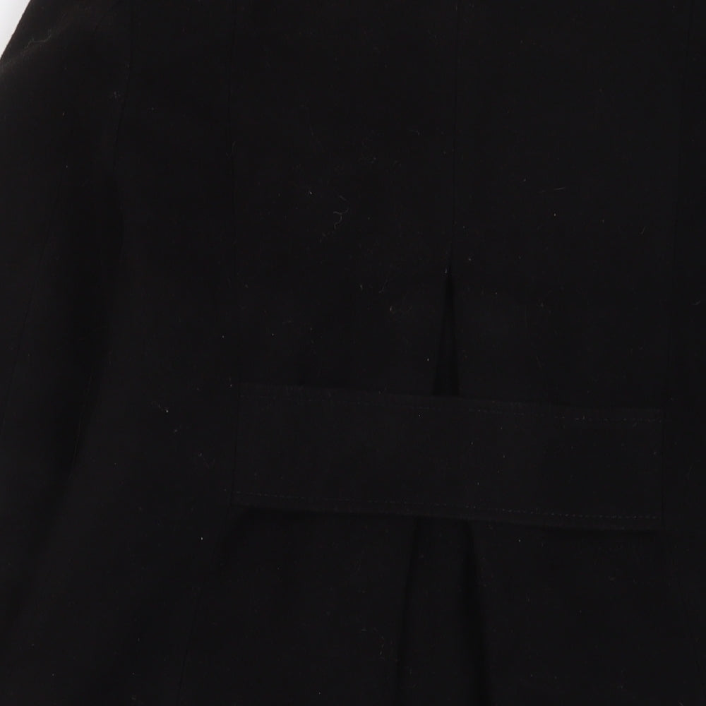 Womens UK Size 8 Marks and Spencer Black Overcoat