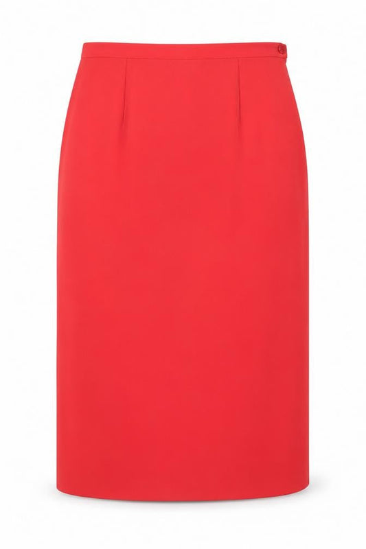 JOMHOY Womens Red Polyester A-Line Skirt Size 12 Zip