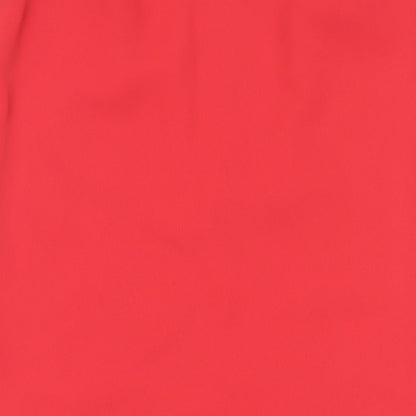 JOMHOY Womens Red Polyester A-Line Skirt Size 12 Zip