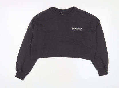 Hollister Womens Grey Cotton Pullover Sweatshirt Size XS Pullover